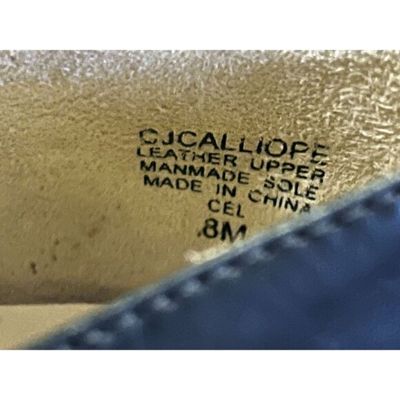 Joan & David Leather Pointy Toe Pumps Womens 8M Blue Circa 365 CJCalliope Y2K - Picture 9 of 16